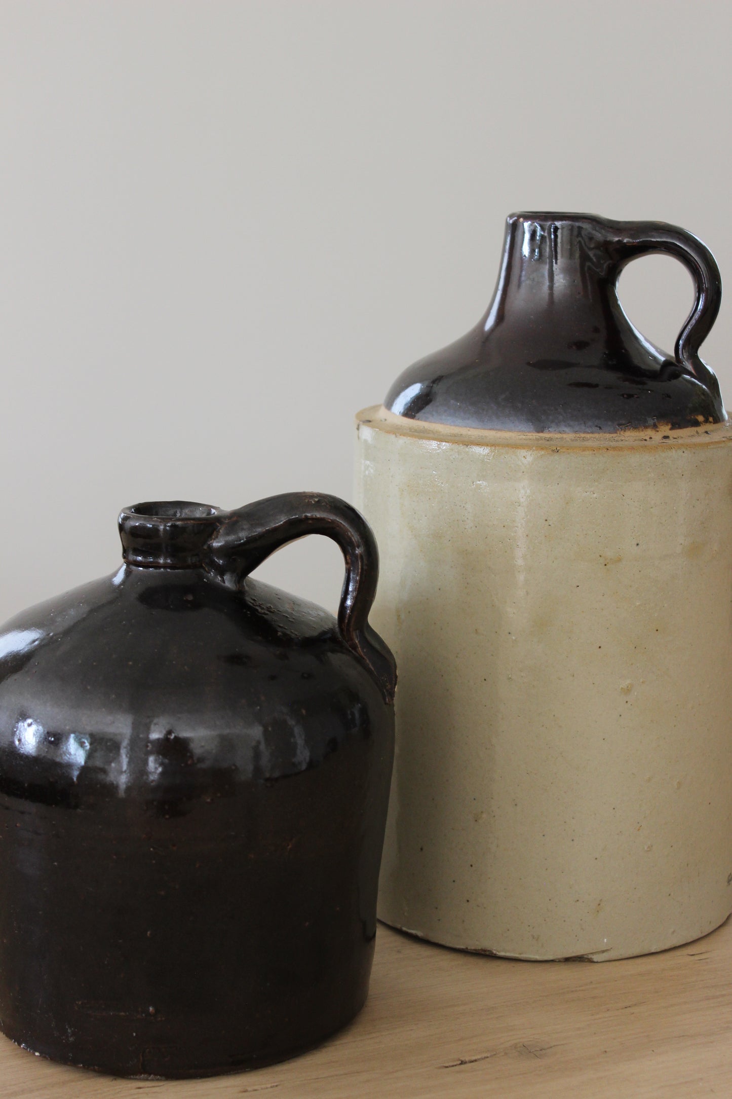 Large Primitive Glaze Stoneware Jug