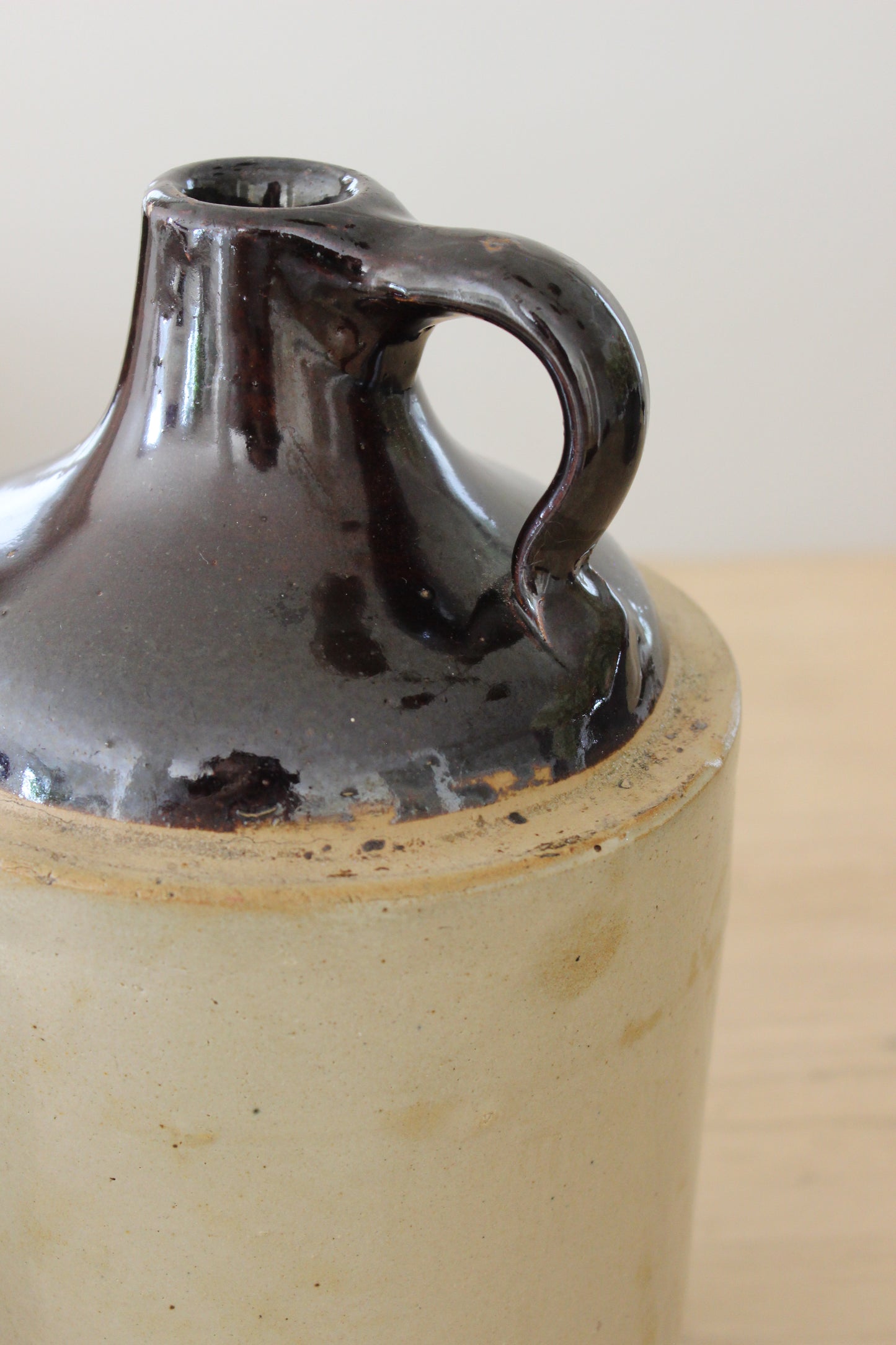 Large Primitive Glaze Stoneware Jug