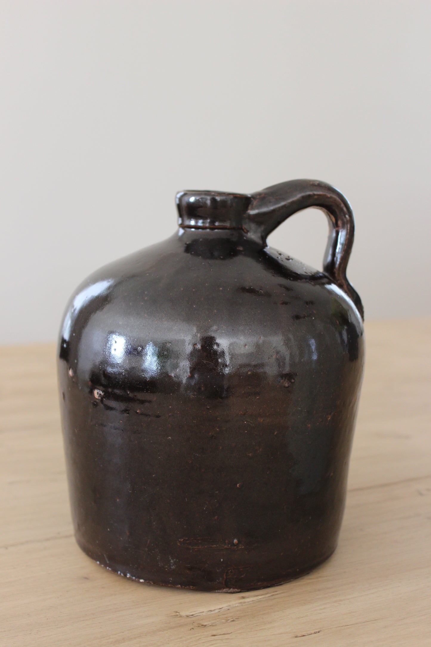 Primitive Brown Glaze Stoneware Jug