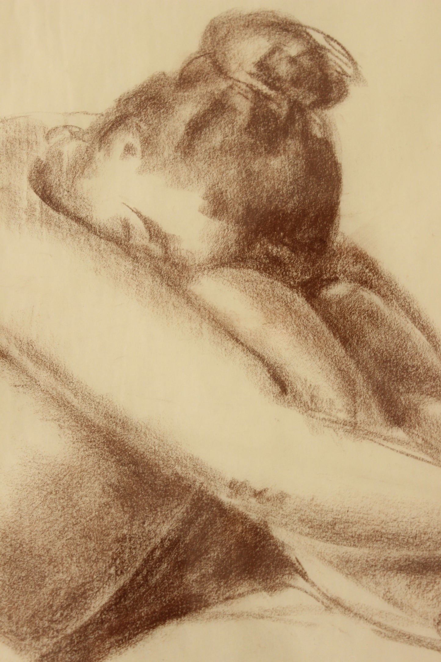 Nude Sketch Conté Crayon #6 by Catherine Delhaise