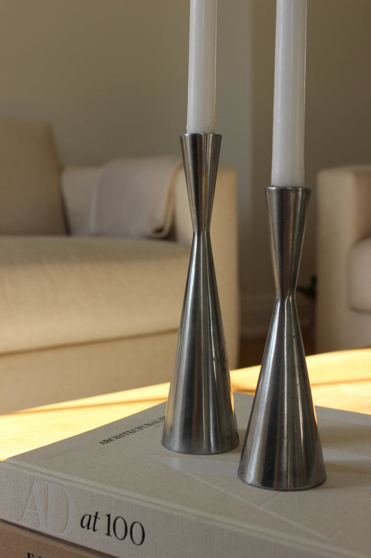 Vintage Brutalist Candleholders