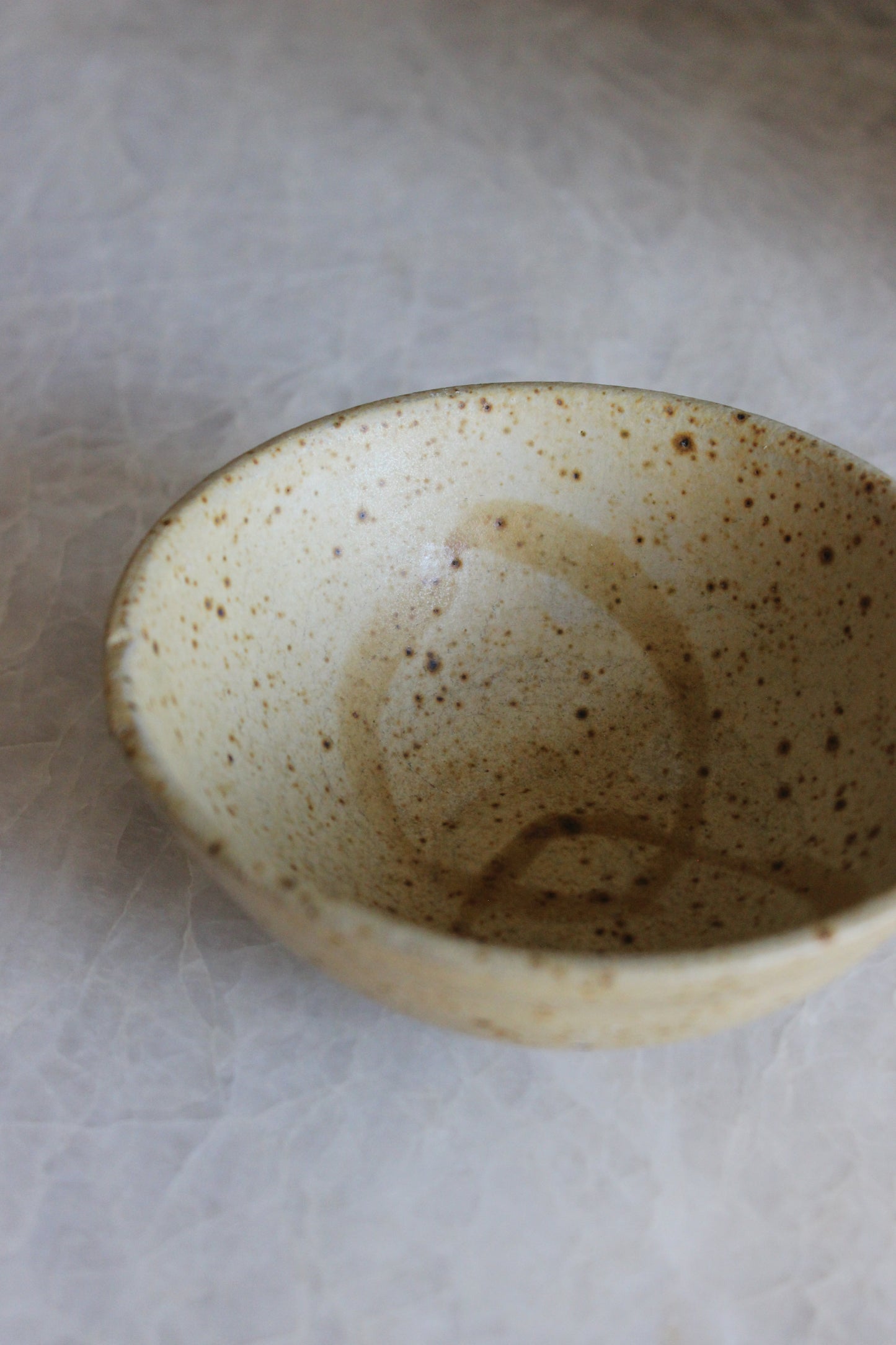 Small Speckled Pottery Bowl